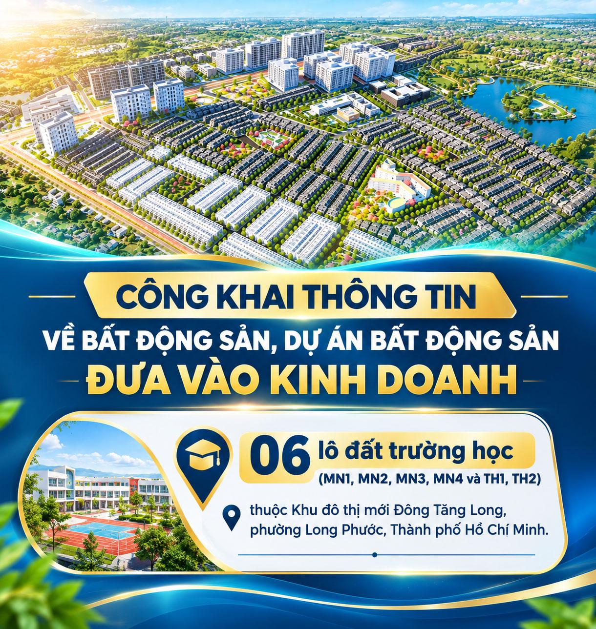 CÔNG KHAI THÔNG TIN VỀ BẤT ĐỘNG SẢN, DỰ ÁN BẤT ĐỘNG SẢN ĐƯA VÀO KINH DOANH