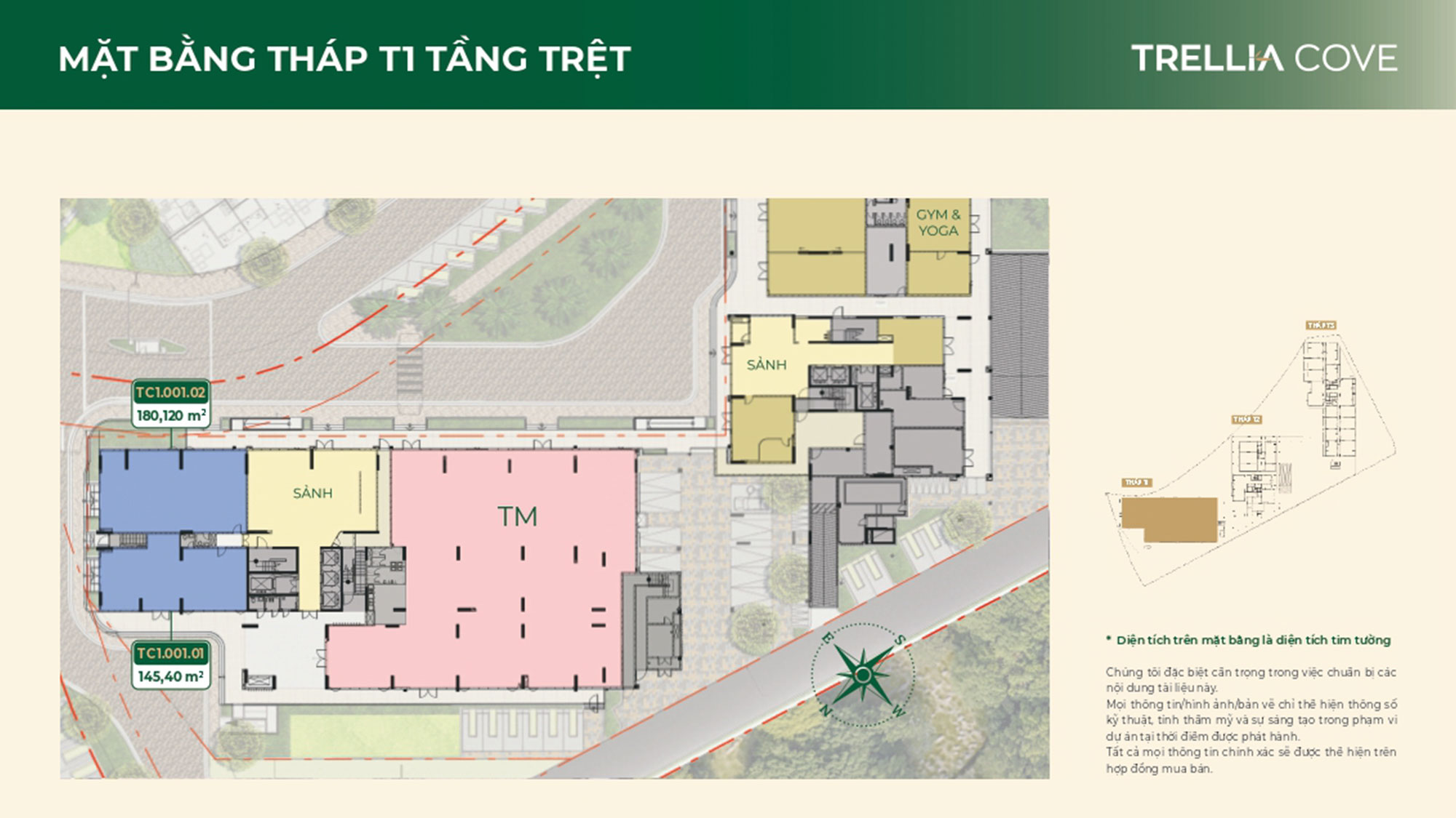 MẶT BẰNG TẦNG TRỆT