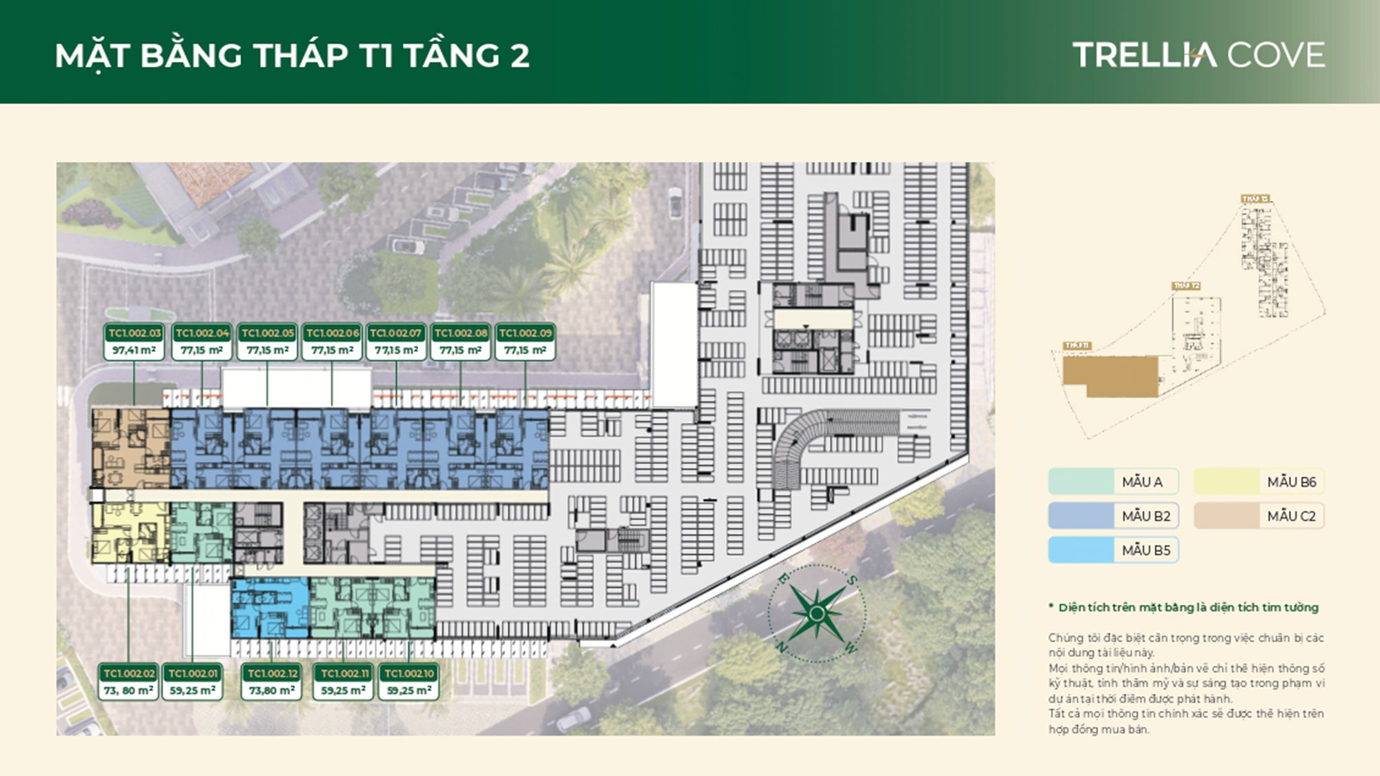 MẶT BẰNG TẦNG TẦNG 2